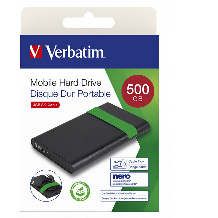 Външен диск VERBATIM CERTIFIED REFURBISHED 500GB