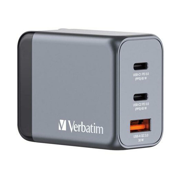 Зарядно за стена Verbatim 32201 Сив 65 W