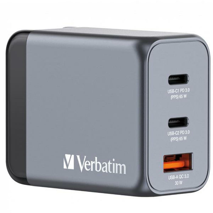 Зарядно за стена Verbatim 32201 Сив 65 W