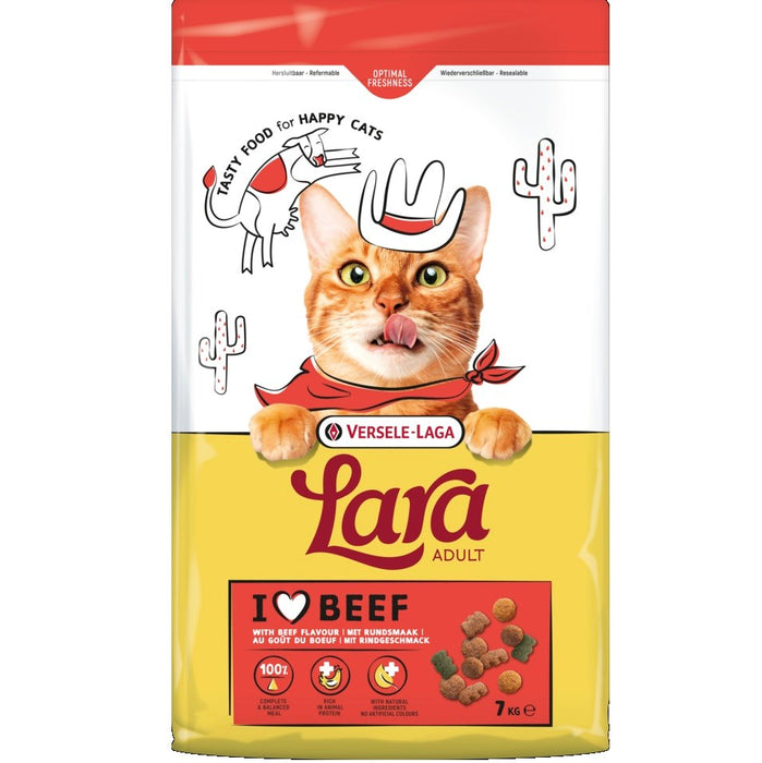 VERSELE-LAGA Lara Adult Beef - суха храна за котки - 7 кг