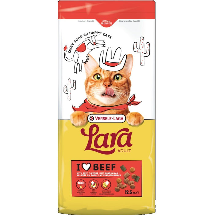 VERSELE-LAGA Lara Beef - суха храна за котки - 12,5 кг