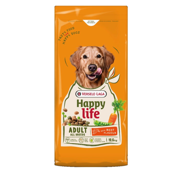VERSELE-LAGA Happy life Beef - суха храна за кучета - 12,5 кг