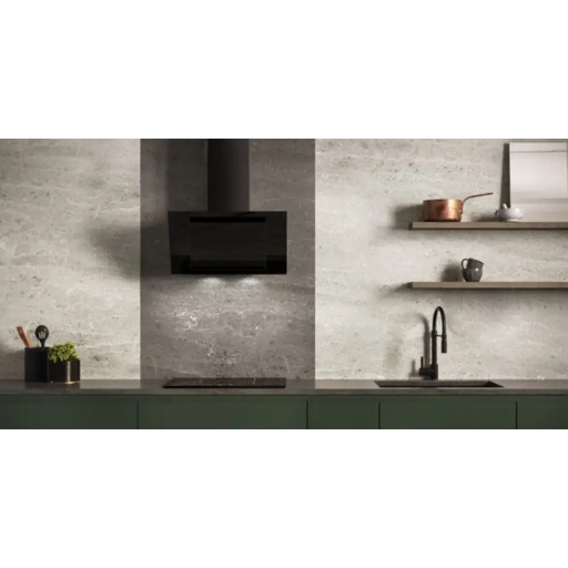 Вертикален Eco Duo Glass Стенен аспиратор за комин Черен