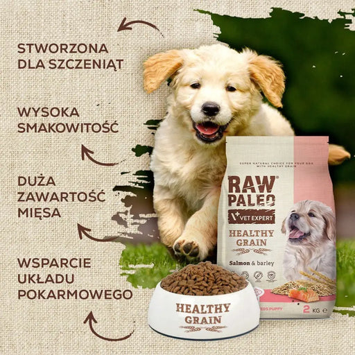 VET EXPERT Raw Paleo Healthy Grain Puppy Salmon and barley