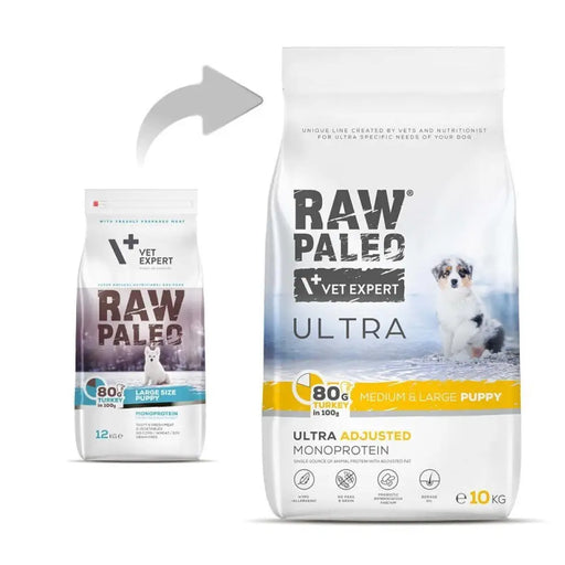 VET EXPERT RAW PALEO Ultra Medium&Large Puppy Turkey - суха