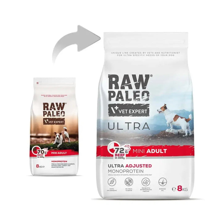 VET EXPERT RAW PALEO Ultra Mini Adult Beef - суха храна