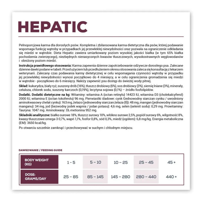 VET EXPERT Veterinary Diet Hepatic Dog - суха храна