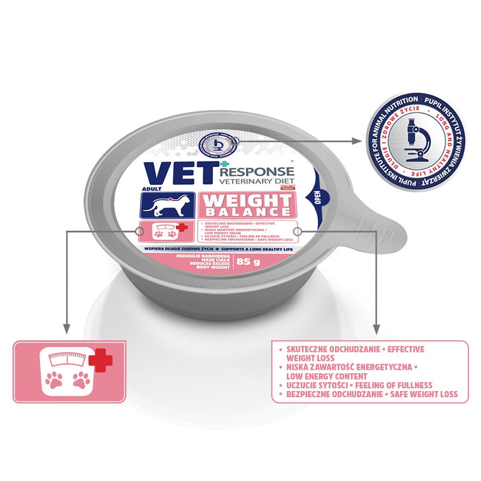 VET RESPONSE Weight balance - мокра храна за котки - 85 г