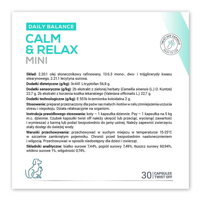 VETEXPERT Calm&Relax Mini - хранителни добавки за кучета