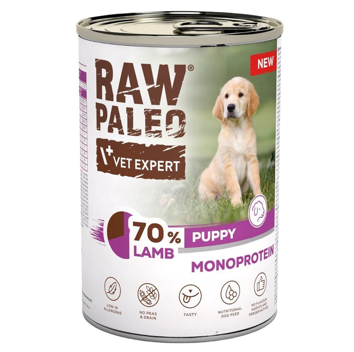 VETEXPERT Raw Paleo Mono Lamb puppy - мокра храна за кучета - 400 г