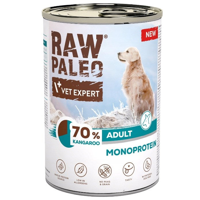 VETEXPERT Raw Paleo Mono Kangaroo - мокра храна за кучета - 400 г