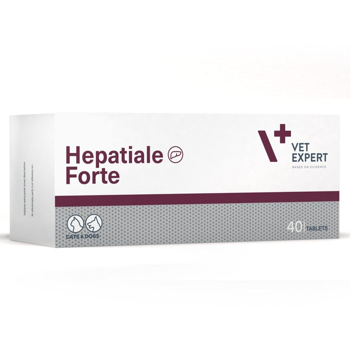 VETEXPERT Hepatiale Forte - хранителни добавки за кучета и котки - 40 таблетки