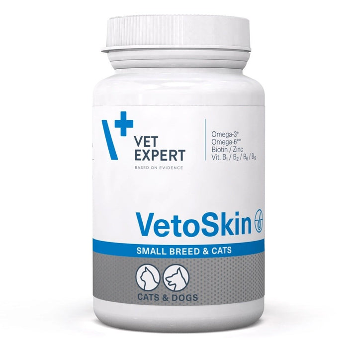 VETEXPERT VetoSkin Малки породи - добавки за кучета и котки - 60 таблетки
