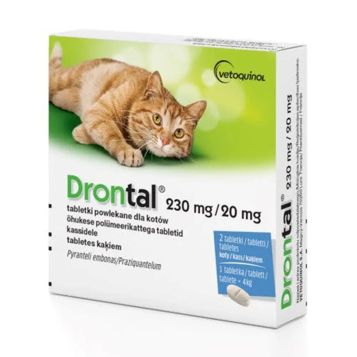 VETOQUINOL Drontal - противопаразитни таблетки за котки - 2