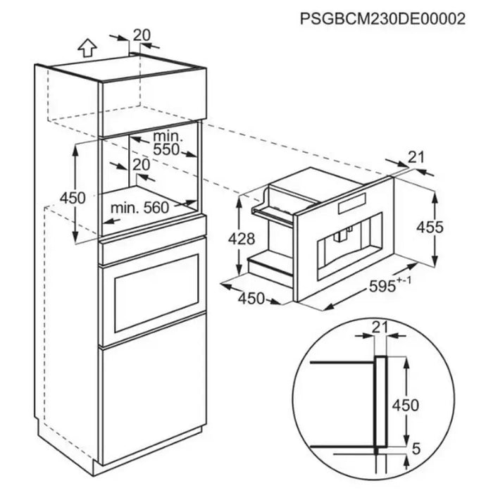 Вградена кафемашина Electrolux KBC85Z (ST) Сензорно