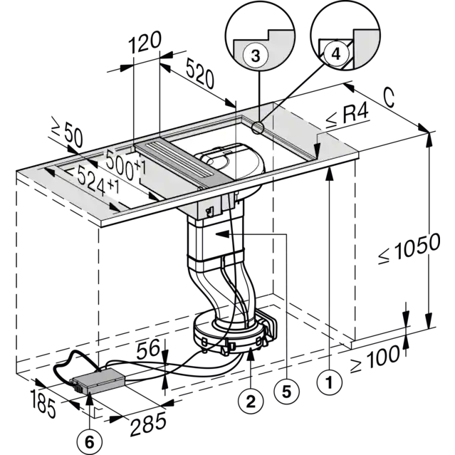 Абсорбатор за вграждане MIELE CSDA 7001 FL