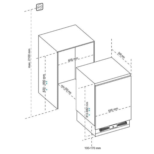 Вграден хладилник Finlux FXNE 1600 115 l E Да