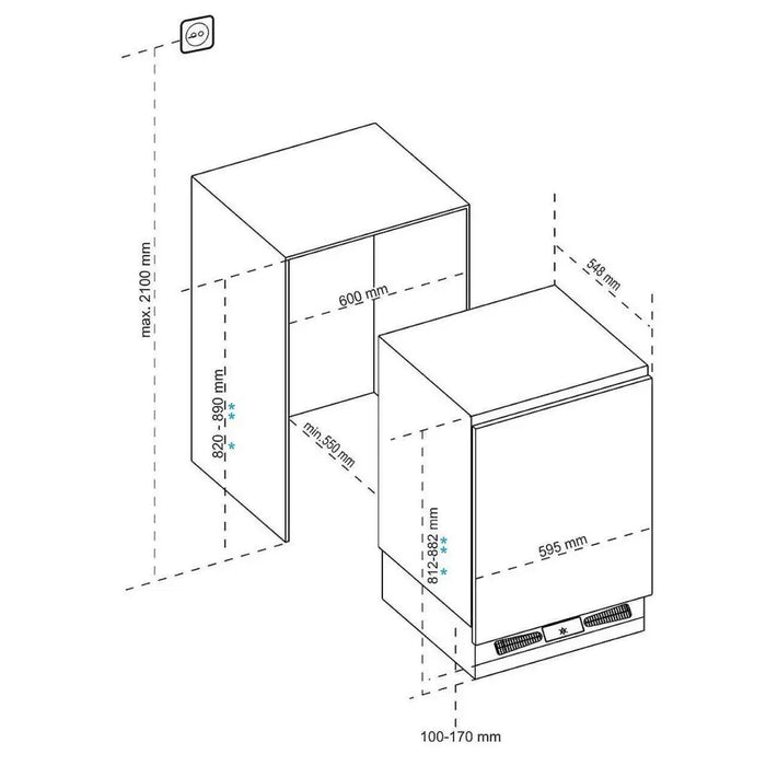 Вграден хладилник Finlux FXNE 1600 115 l E Да
