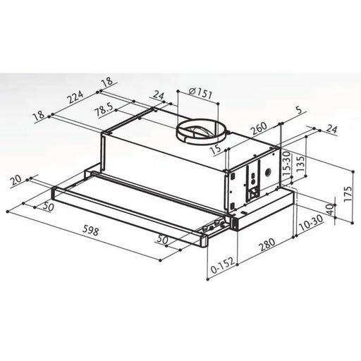 Вграден абсорбатор DeLonghi DCH 602 X