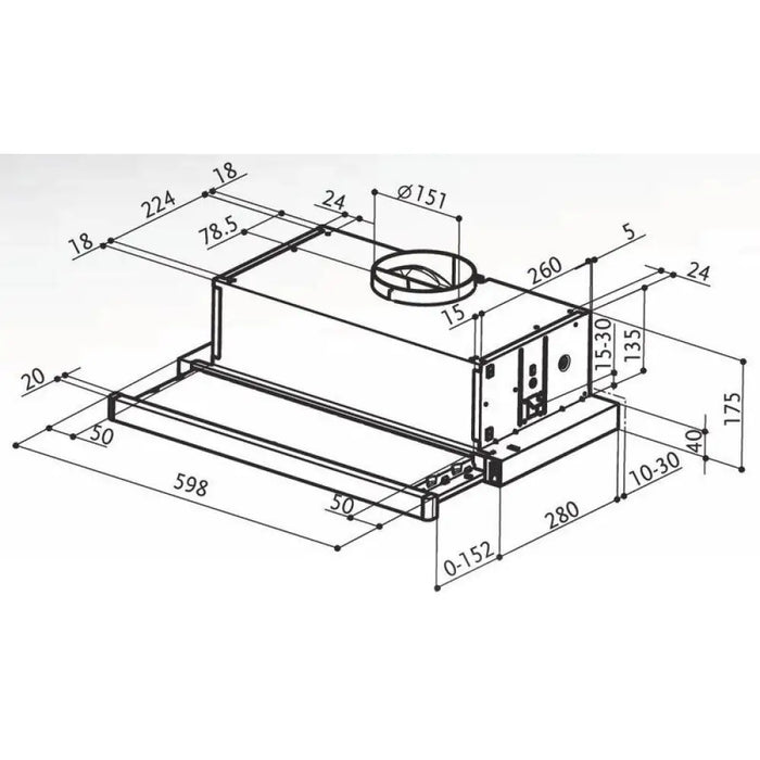 Вграден абсорбатор DeLonghi DCH 602 X