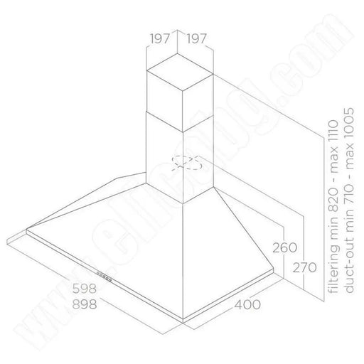 Вграден абсорбатор Elica TAMAYA RAIL AN 90