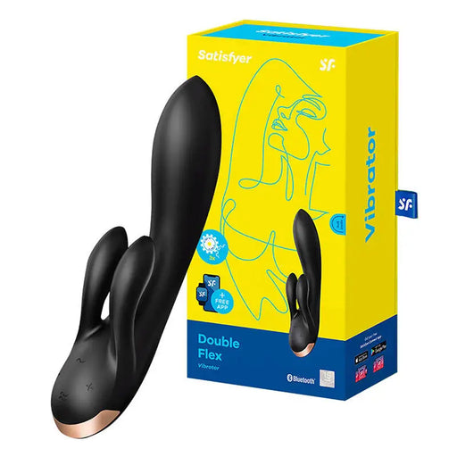 Вибратор Satisfyer Double Flex с приложение черен