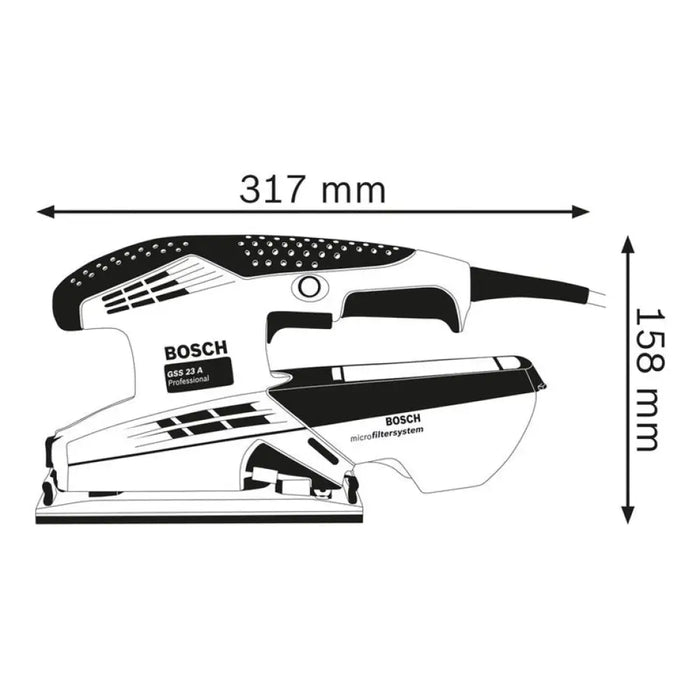 ВИБРОШЛАЙФ BOSCH PROFESSIONAL GSS 23 A 190 W