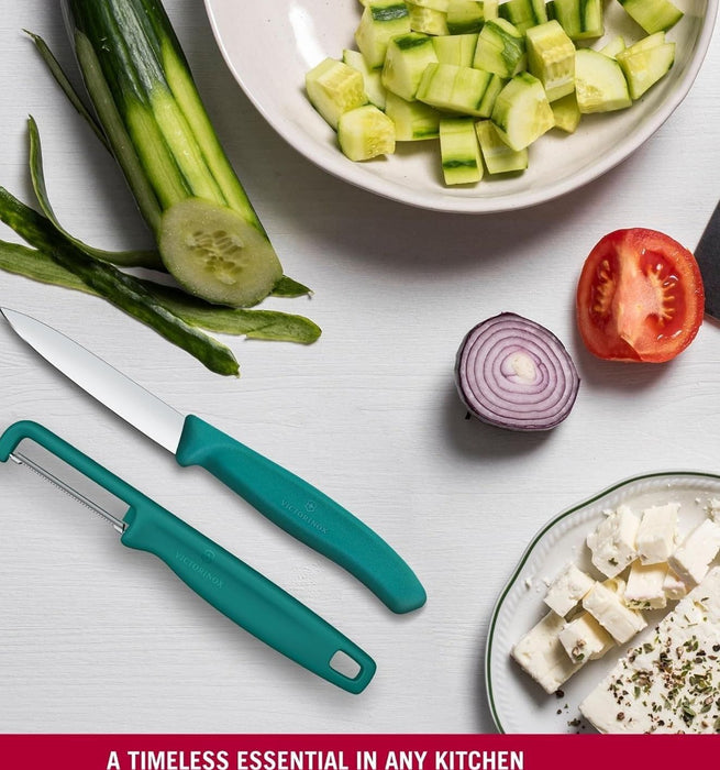 Комплект нож и белачка Victorinox Swiss Classic – 2 части, зелен