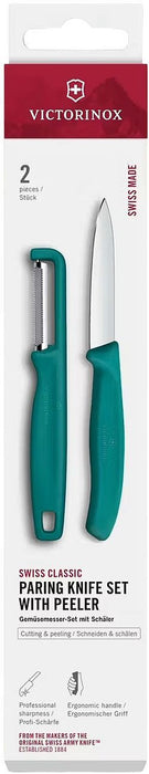Комплект нож и белачка Victorinox Swiss Classic – 2 части, зелен