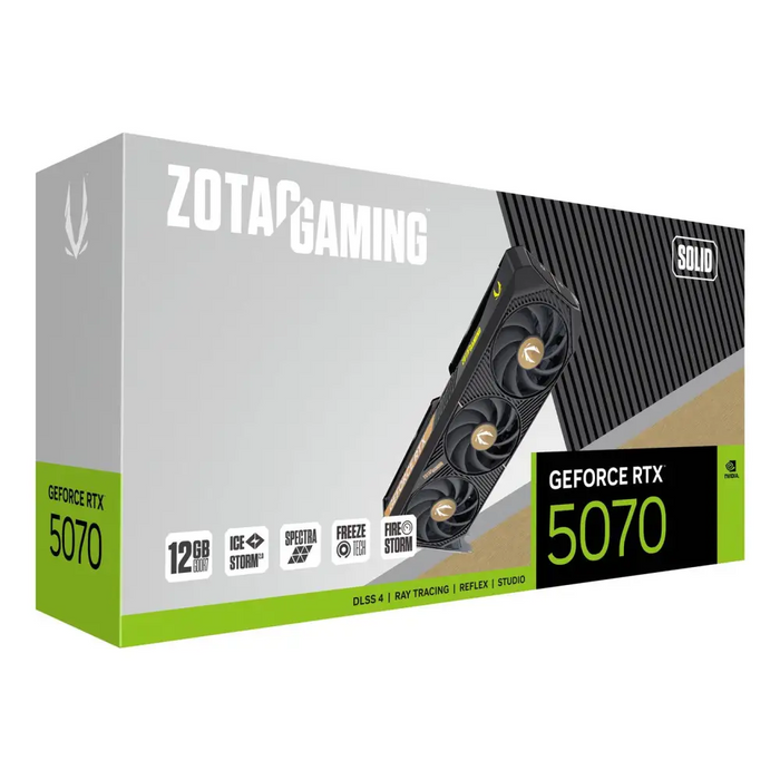 Видео карта ZOTAC GAMING RTX 5070 Solid 12GB GDDR7