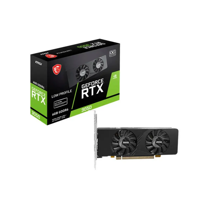 Видеокарта MSI GEFORCE RTX 3050 LP E 6G OC с 6 GB GDDR6