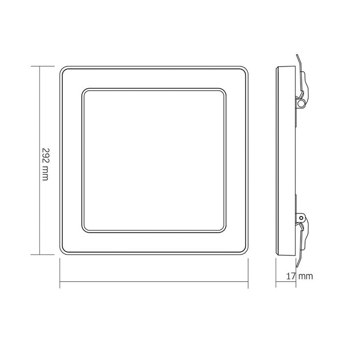 КВАДРАТЕН LED ПЛАФОН VL-DL6S-24CW 3K/4K/6.5K 3CCT VIDEX - БЯЛ
