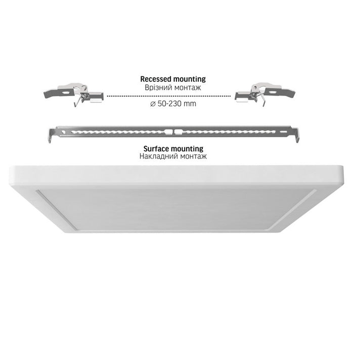 КВАДРАТЕН LED ПЛАФОН VL-DL6S-24CW 3K/4K/6.5K 3CCT VIDEX - БЯЛ