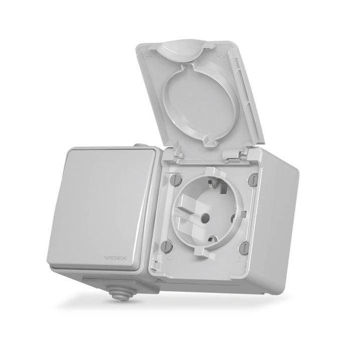 ВЪНШЕН КЛЮЧ С КОНТАКТ ШУКО IP65 VF-BNW3-G VIDEX - СИВ