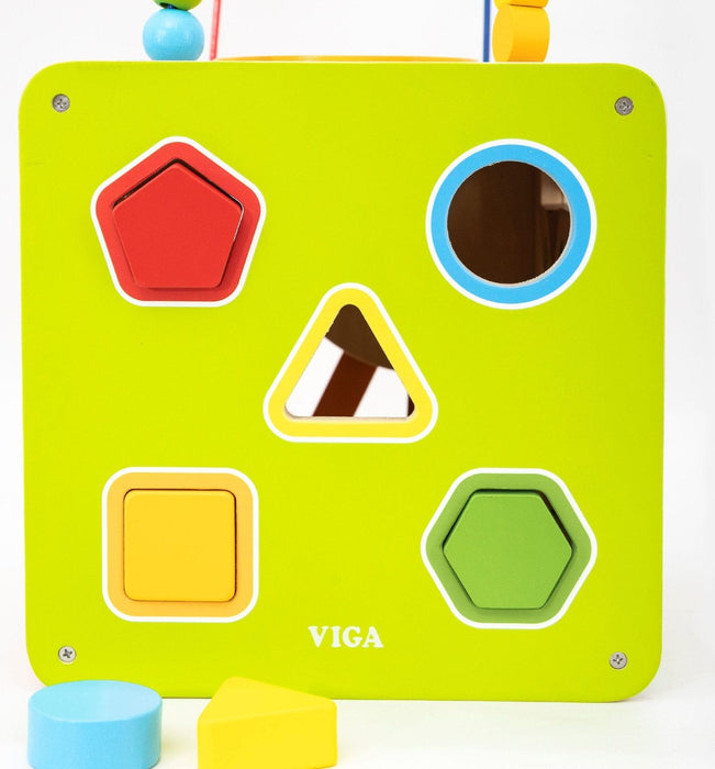 Дървен дидактичен куб 9 в 1 Viga Toys