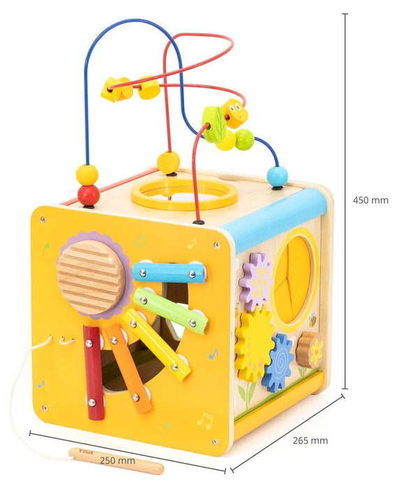 Дървен дидактичен куб 9 в 1 Viga Toys