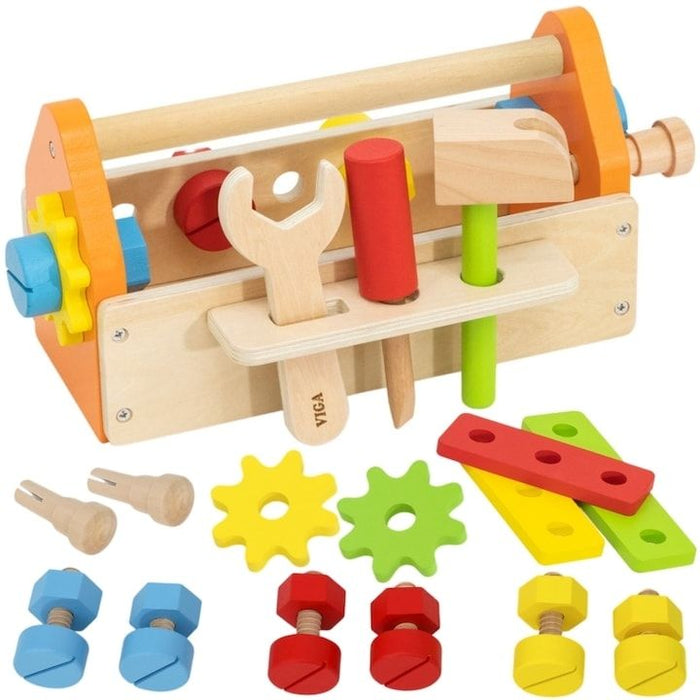 Дървен комплект с инструменти Viga Toys - 24 части