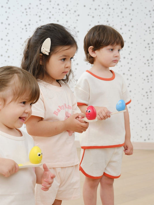 Дървена игра за баланс Viga Toys - Яйце върху лъжица, 8 части