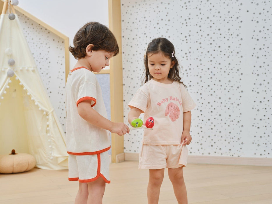 Дървена игра за баланс Viga Toys - Яйце върху лъжица, 8 части
