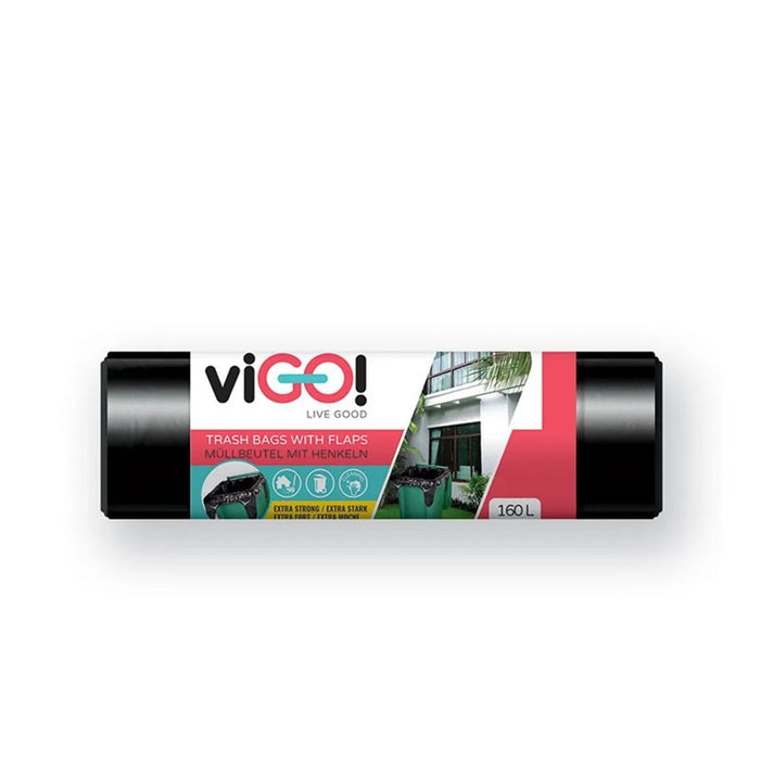 ТОРБИ ЗА СМЕТ LD ЧЕРНИ 160Л 10БР WAVETOP ЗАТВАРЯНЕ VIGO
