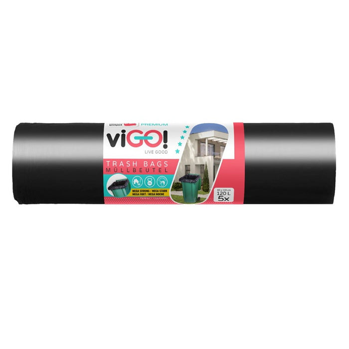 ТОРБИ ЗА СМЕТ LD ЧЕРНИ 120Л 5БР VIGO