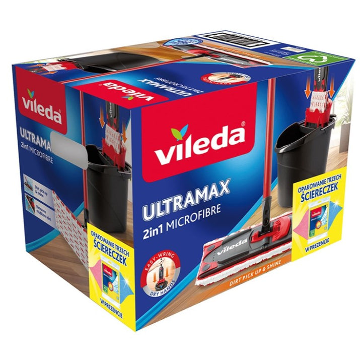 Vileda Ultramax Box моп + кърпи 3 бр.