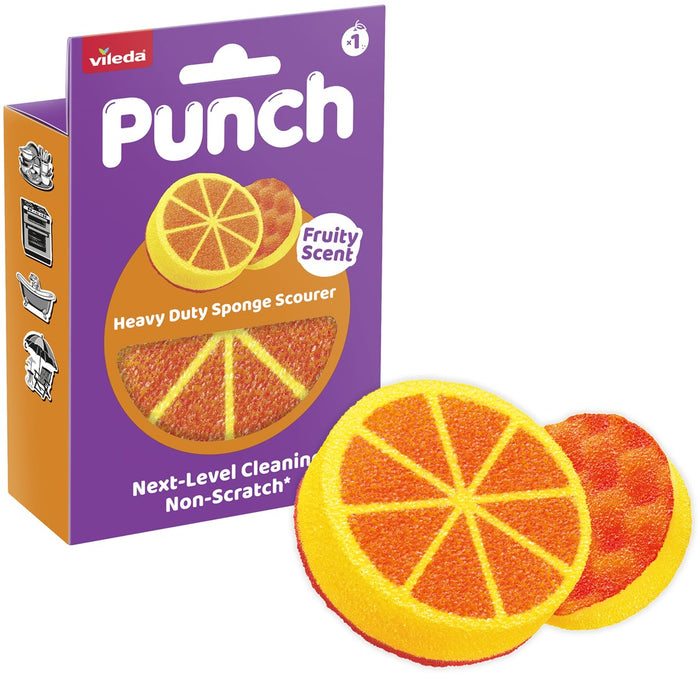 Vileda Punch Strong Orange гъба за търкане, 1 брой