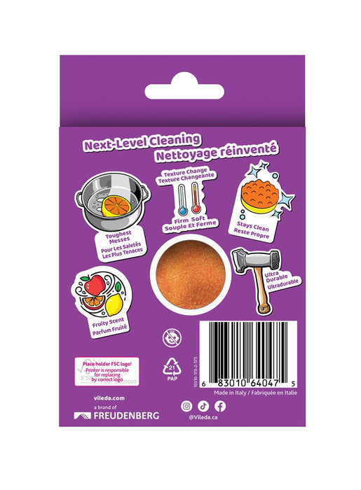 Vileda Punch Strong Orange гъба за търкане, 1 брой