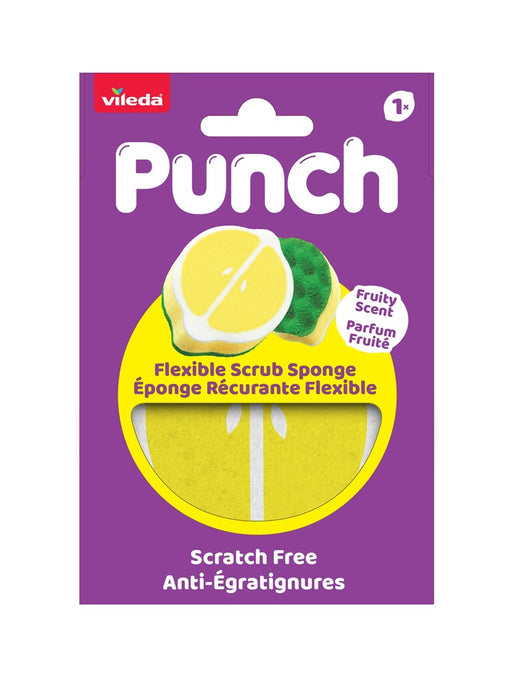 Гъвкава гъба Vileda Punch, лимон, 1 бр.