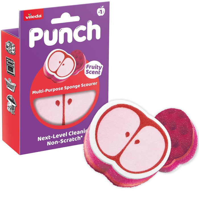 Универсална гъба Vileda Punch – ябълка, 1 брой