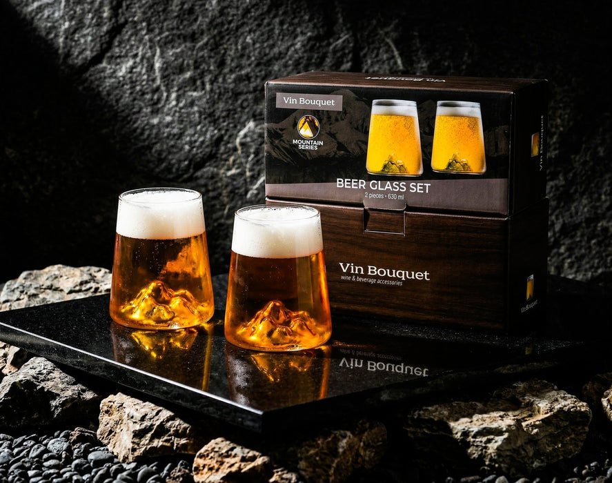 Чаши за бира Vin Bouquet - Mountain, 630 ml, 2 броя