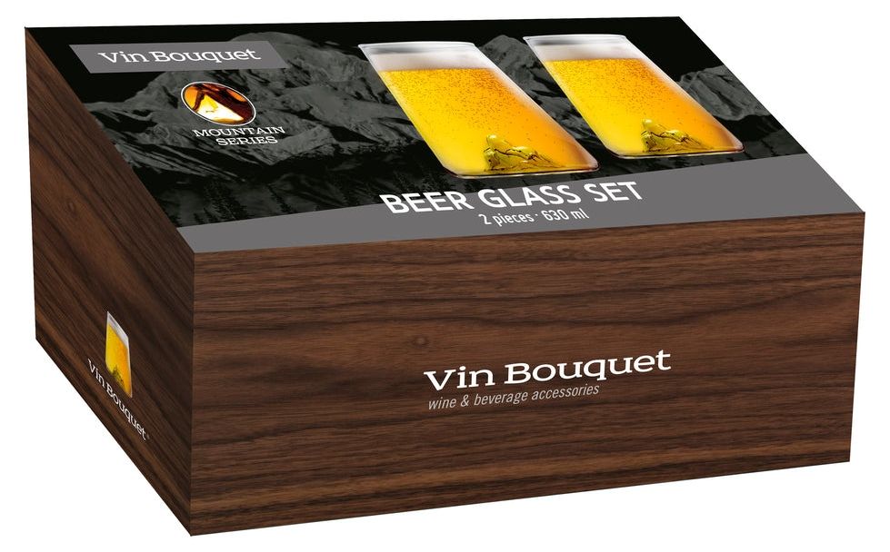 Чаши за бира Vin Bouquet - Mountain, 630 ml, 2 броя