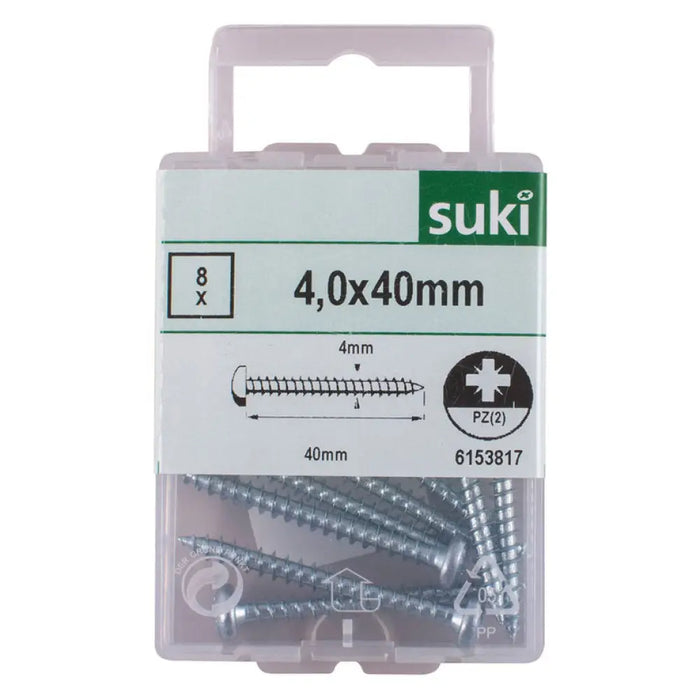 ВИНТ ЗА ДЪРВО 4X40 ММ SUKI 8 БРОЯ