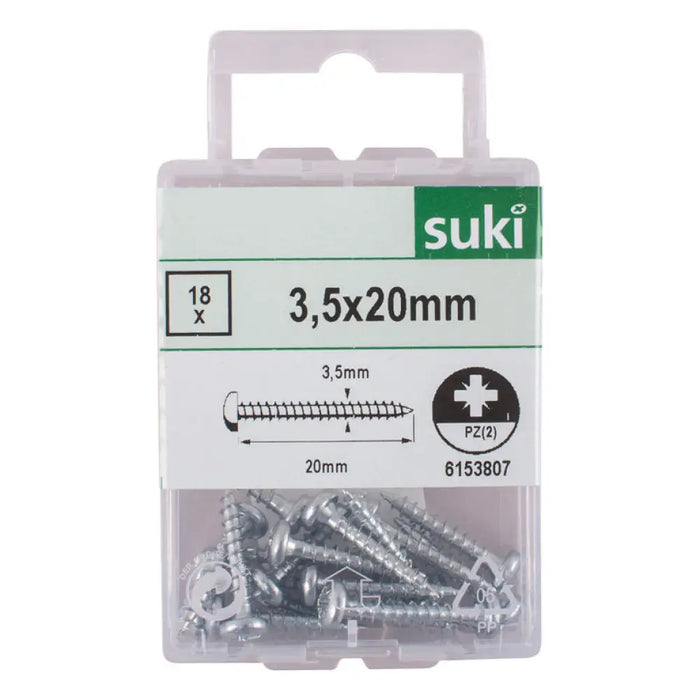 ВИНТ ЗА ДЪРВО 3.5X20 ММ SUKI 18 БРОЯ